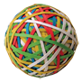 ACCO® Rubber Band Ball #33, 6 oz. Assorted Colours